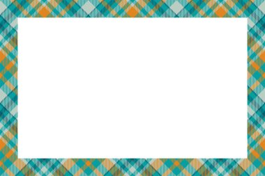 Vintage çerçeve vektörü. İskoç sınır deseni retro tarzı. Tarta