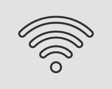 Ücretsiz Wi Fi simgesi. Bağlantı bölgesi WiFi vektör sembolü. Radyo dalgaları