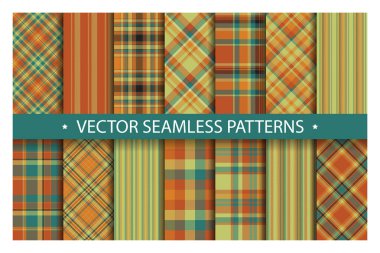 Ekose desen sorunsuz ayarlayın. Tartan desenleri kumaş doku. Cengiz