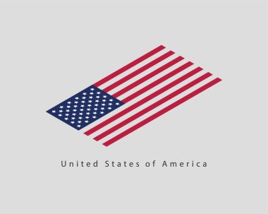 ABD bayrak vektörü. Modern tarz Amerika Birleşik Devletleri sembolü. A