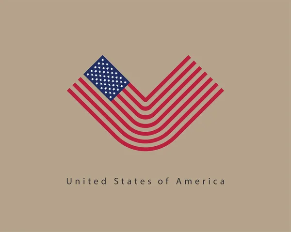 미국 플래그 벡터입니다. 현대 스타일 미국 상징. A. — 스톡 벡터