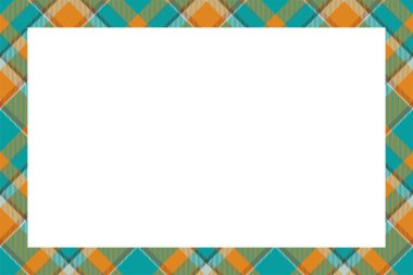 Vintage çerçeve vektörü. İskoç sınır deseni retro tarzı. Tarta