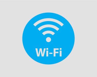 Ücretsiz Wi Fi simgesi. Bağlantı bölgesi WiFi vektör sembolü. Radyo dalgaları