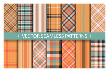 Ekose desen sorunsuz ayarlayın. Tartan desenleri kumaş doku. Cengiz