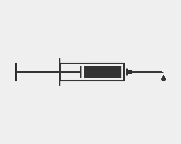 医療アイコンベクトル。注射器アイコン薬薬. — ストックベクタ