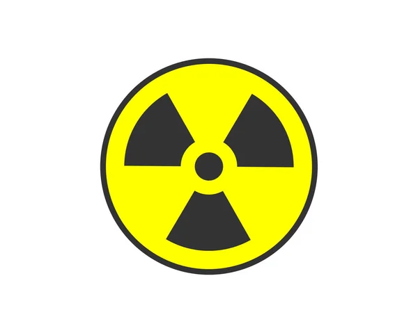 Icône de rayonnement vecteur. Avertissement signe radioactif symbole de danger. — Image vectorielle