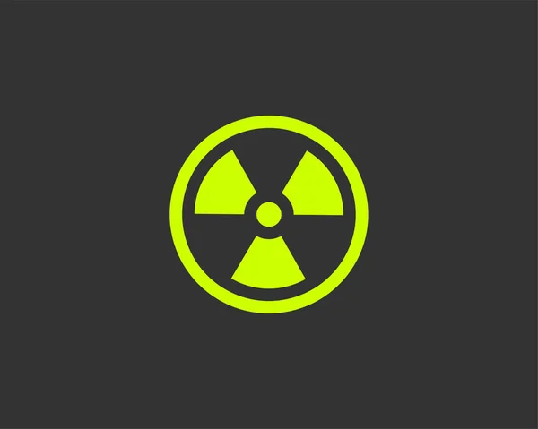 Icono de radiación vector. Signo radioactivo de advertencia símbolo de peligro. — Vector de stock