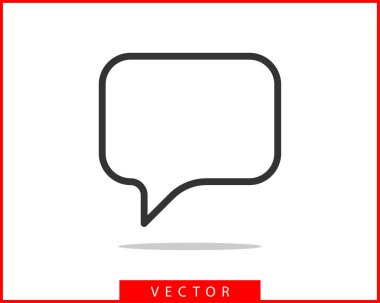 Konuşma kabarcık konuşma simgesi. Boş boş kabarcıklar vektör tasarım eleme