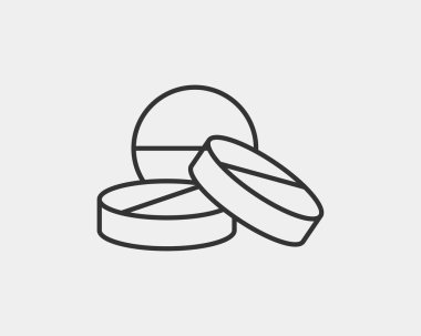 Tıbbi simgeler vektör. Pills simge ilaç ilaç. 