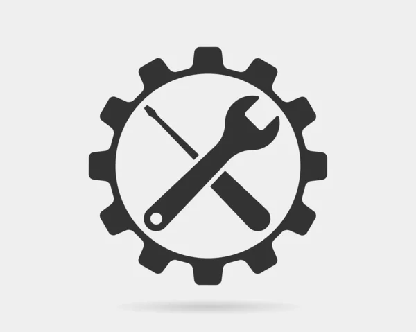 Herramientas icono de la llave del vector. Elemento de diseño del logotipo Spanner. Herramienta clave — Archivo Imágenes Vectoriales