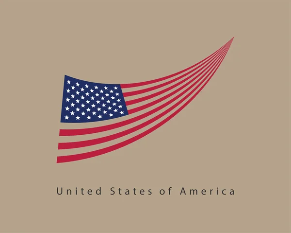 미국 플래그 벡터입니다. 현대 스타일 미국 상징. A. — 스톡 벡터