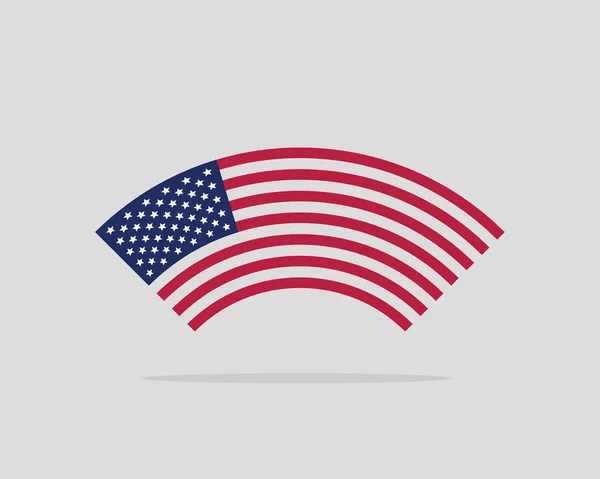 Vetor bandeira dos EUA. Estilo moderno Estados Unidos da América símbolo. A — Vetor de Stock