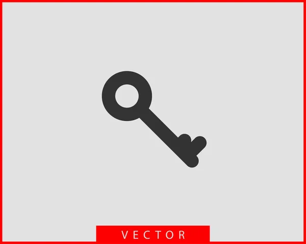 Sleutel pictogram vector. Toetsen symbool plat ontwerp. — Stockvector