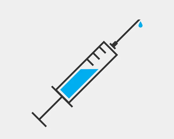 Vetor de ícones médicos. Syringe ícone medicina droga . —  Vetores de Stock