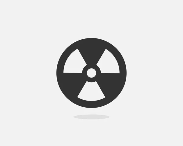 Vetor de ícone de radiação. Aviso símbolo de perigo de sinal radioativo . —  Vetores de Stock