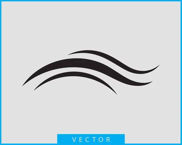 Conception vectorielle des vagues. Icône vague d'eau. Lignes ondulées isolées . — Image vectorielle