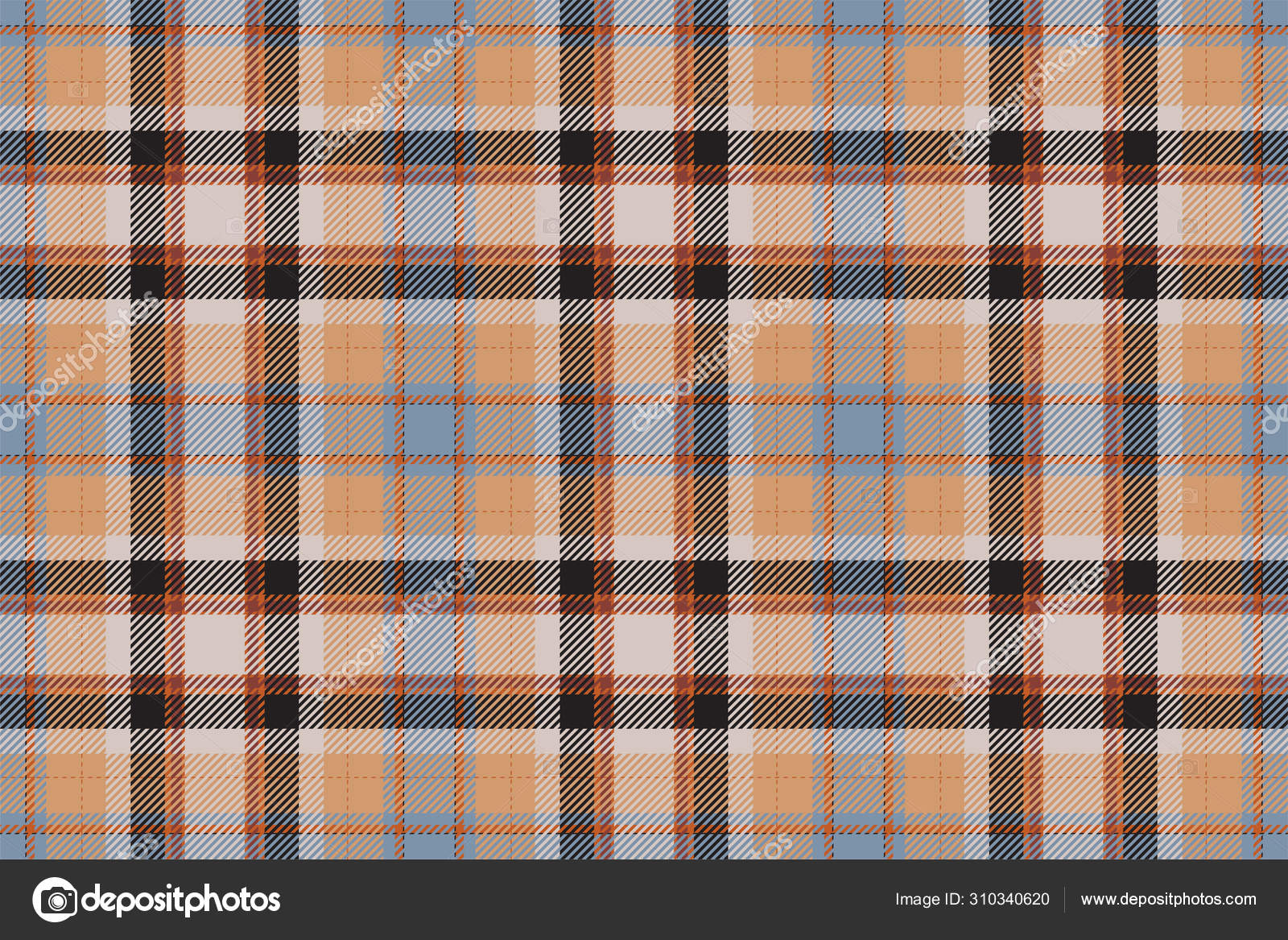 Vetor Padrão Xadrez Sem Costura Tartan Scotland Tecido Fundo Retro