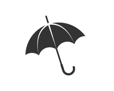 Şemsiye simgesi vektörü. Yağmurdan korunma. Sigorta com için kavram