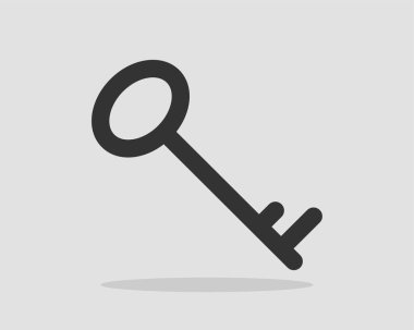 Anahtar simgesi vektörü. Anahtarlar sembol düz tasarım. 