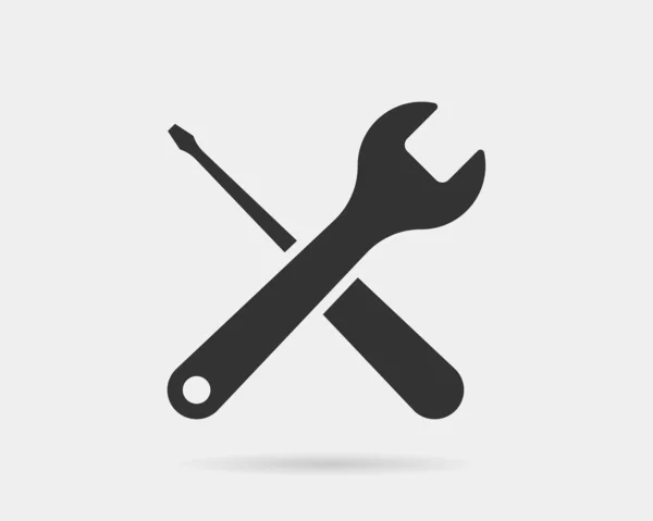 Gereedschap vector moersleutel pictogram. Sleutel logo ontwerpelement. Sleutel tool — Stockvector