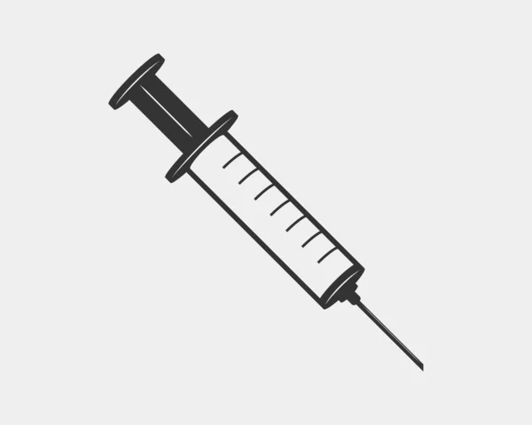 Vetor de ícones médicos. Syringe ícone medicina droga . —  Vetores de Stock