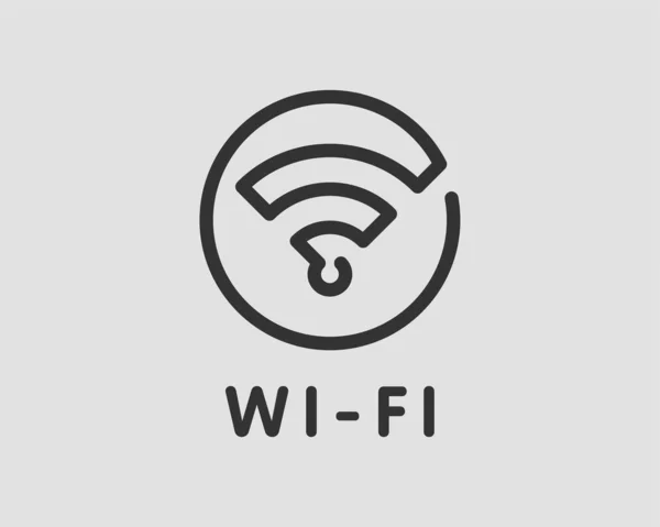 Icono wi fi gratis. Zona de conexión wifi vector símbolo. Ondas de radio — Vector de stock