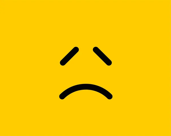 Emoji Smile Symbol Vektorsymbol auf gelbem Hintergrund. Smiley-Gesicht — Stockvektor