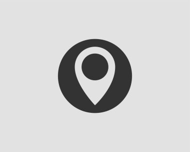 Harita simgeleri. Marker işaretçisi. Konum vektörü simgesini sabitleyin. GPS Ataletsel