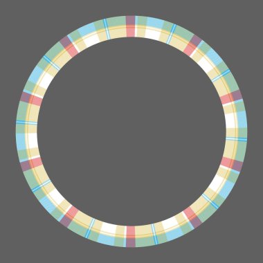 Yuvarlak çerçeve vektör Vintage desen tasarım şablonu. Daire Borde