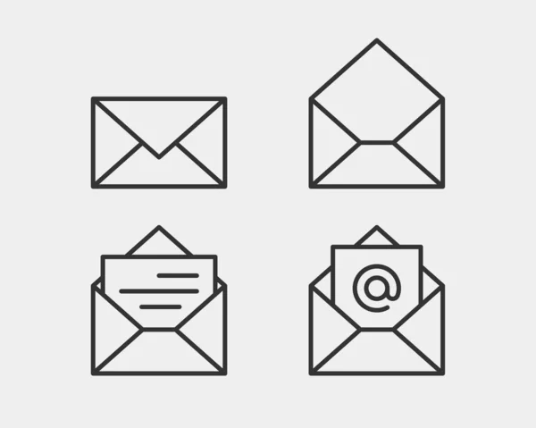 Setzen umhüllen Symbole Buchstaben. Umschlag-Icon-Vektorvorlage. mail sy — Stockvektor