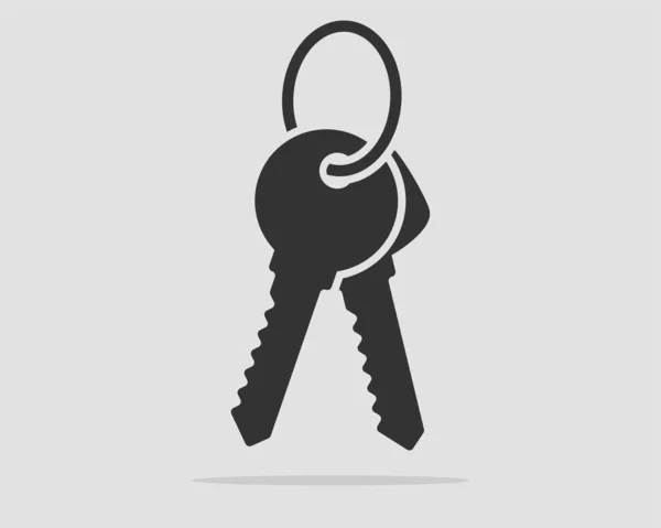Vecteur d'icône clé. Symbole des clés design plat . — Image vectorielle
