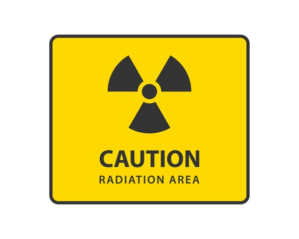 Icono de radiación vector. Signo radioactivo de advertencia símbolo de peligro. — Vector de stock