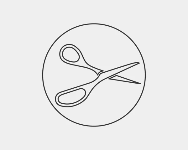 Icono de tijera. Tijeras elemento de diseño vectorial o plantilla de logotipo. B) — Vector de stock