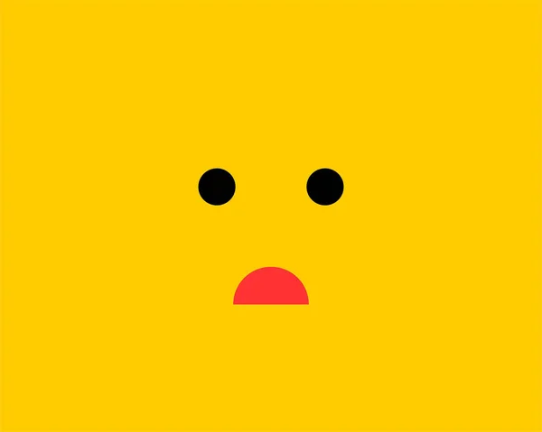 Emoji sorriso icona vettoriale simbolo su sfondo giallo. Faccia sorridente — Vettoriale Stock