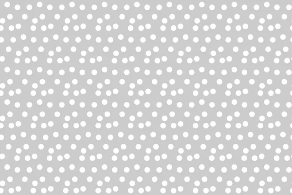 Fondo gris claro dispersos puntos polka patrón sin costuras — Vector de stock