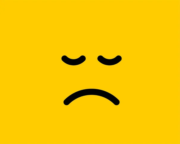Emoji sonrisa icono símbolo vectorial sobre fondo amarillo. Cara sonriente — Vector de stock