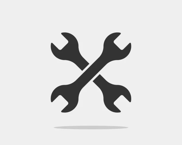 Herramientas icono de la llave del vector. Elemento de diseño del logotipo Spanner. Herramienta clave — Vector de stock