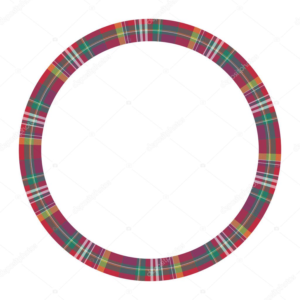 Circle borders and frames vector. Round border pattern geometric