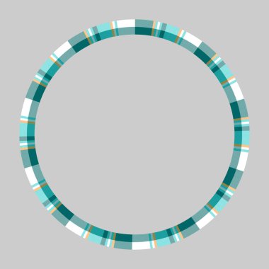 Yuvarlak çerçeve vektör Vintage desen tasarım şablonu. Daire Borde