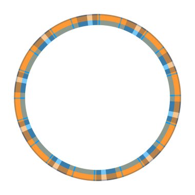 Yuvarlak çerçeve vektör Vintage desen tasarım şablonu. Daire Borde