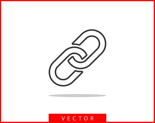 Kettenglieder-Vektor-Symbol. Kettenelement flache Ausführung. Konzept Co — Stockvektor