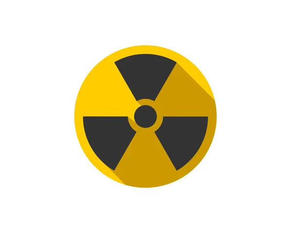 Straling icoon vector. Waarschuwing symbool radioactief teken gevaar. — Stockvector
