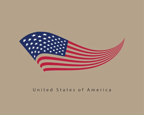ABD bayrak vektörü. Modern tarz Amerika Birleşik Devletleri sembolü. A — Stok Vektör