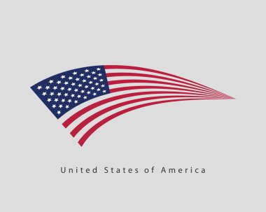 ABD bayrak vektörü. Modern tarz Amerika Birleşik Devletleri sembolü. A