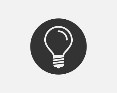 Ampul simge vektör. Llightbulb fikir logo kavramı. Lamba seçmesi