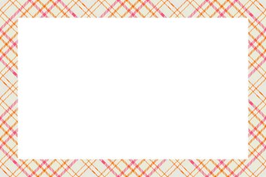 Vintage çerçeve vektörü. İskoç sınır deseni retro tarzı. Tarta