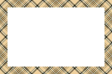 Vintage çerçeve vektörü. İskoç sınır deseni retro tarzı. Tarta