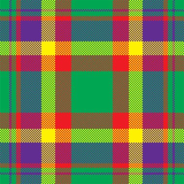Piksel arkaplan vektör tasarımı. Modern, pürüzsüz desenli ekose. Kare kumaş. Tartan İskoç tekstili. Güzellik rengi süsleri..