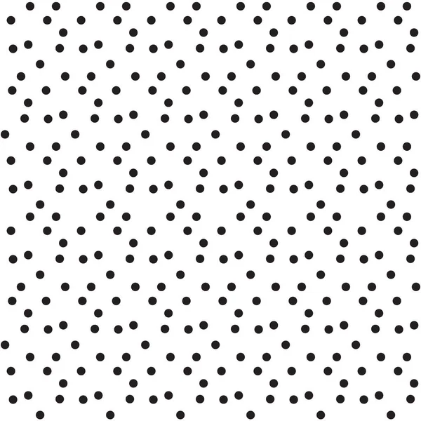 Black White Scatter Dots Polka Seamless Vector Pattern — Stock Vector