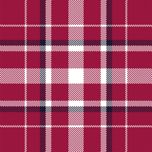 Pixel background vector design. Modern seamless pattern plaid. Square texture fabric. Tartan scottish textile. Beauty color madras ornament.